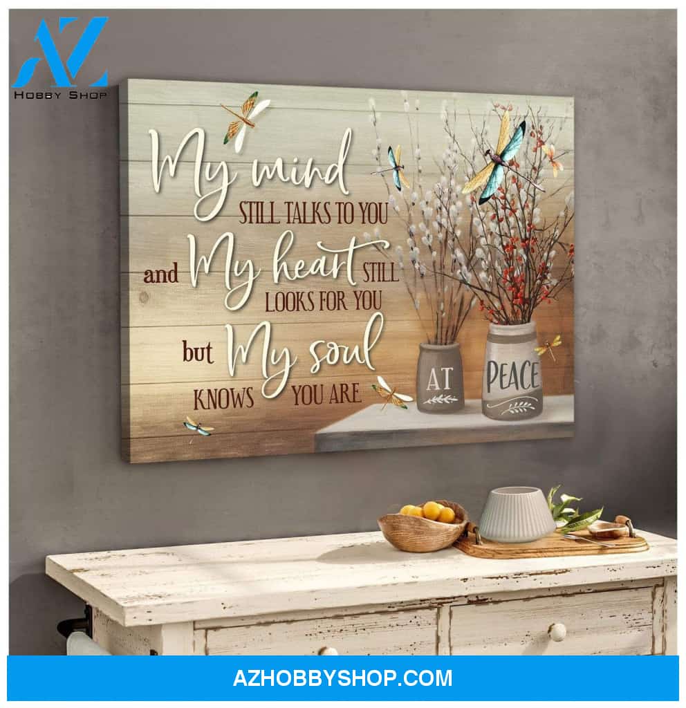 Teemodel My Mind Still Talks To You Dragonfly V2 Wall Art Canvas
