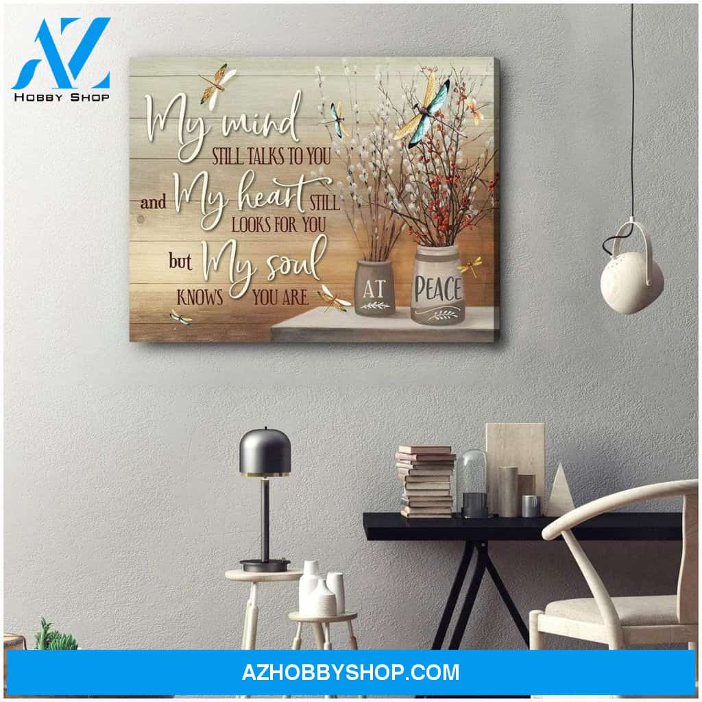 Teemodel My Mind Still Talks To You Dragonfly V2 Wall Art Canvas