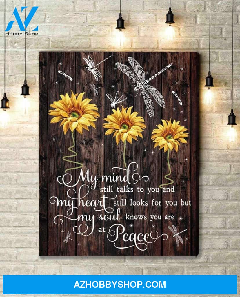 Teemodel My Mind Still Talks To You Dragonfly Wall Art Canvas