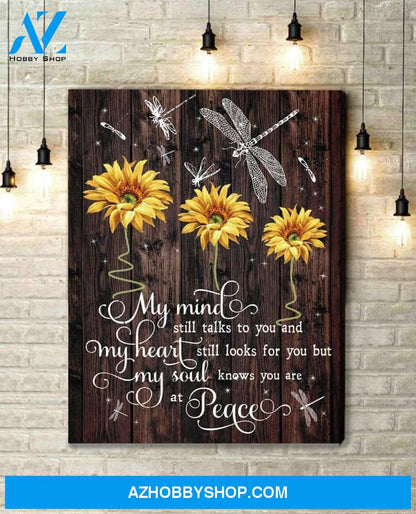 Teemodel My Mind Still Talks To You Dragonfly Wall Art Canvas