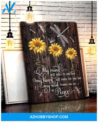 Teemodel My Mind Still Talks To You Dragonfly Wall Art Canvas