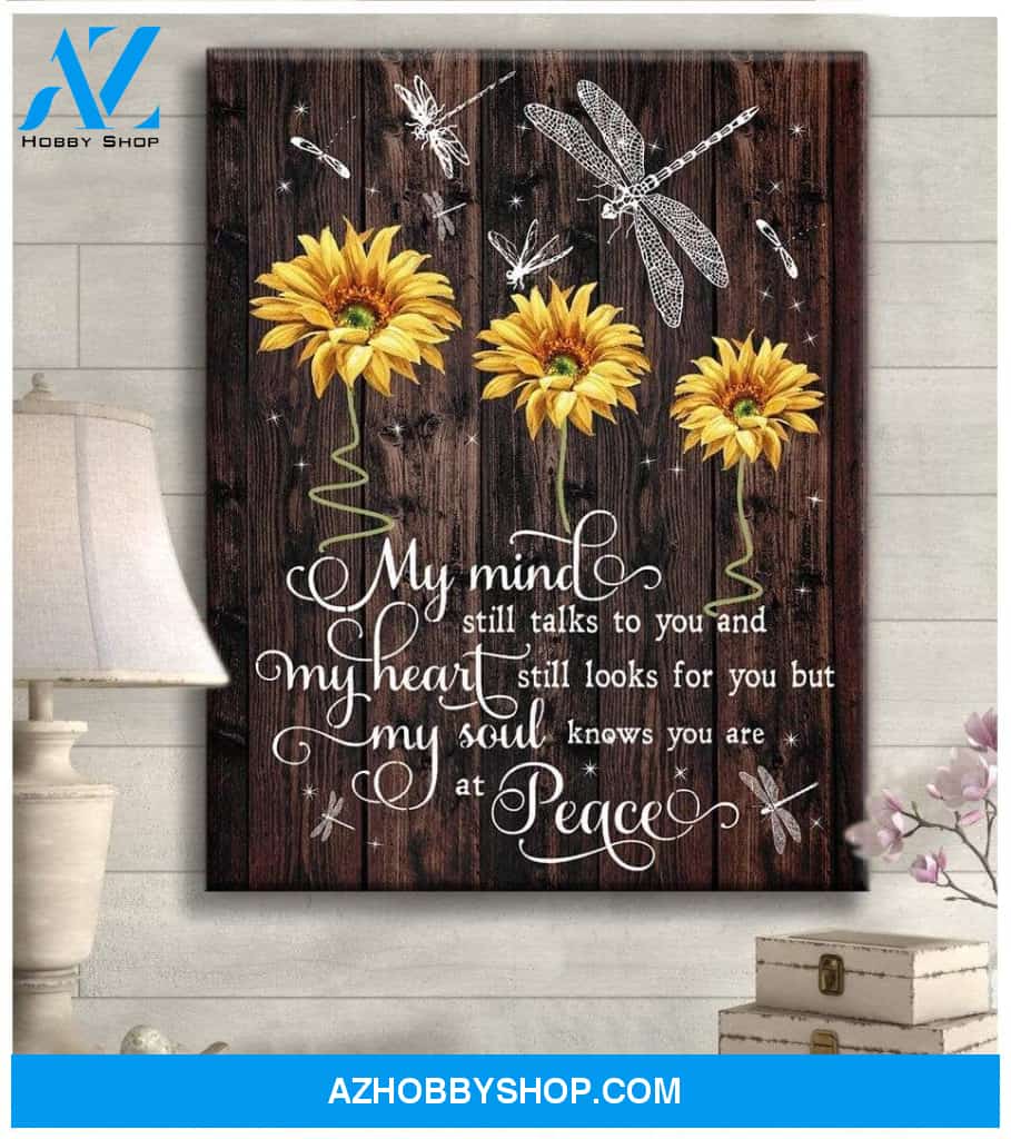 Teemodel My Mind Still Talks To You Dragonfly Wall Art Canvas