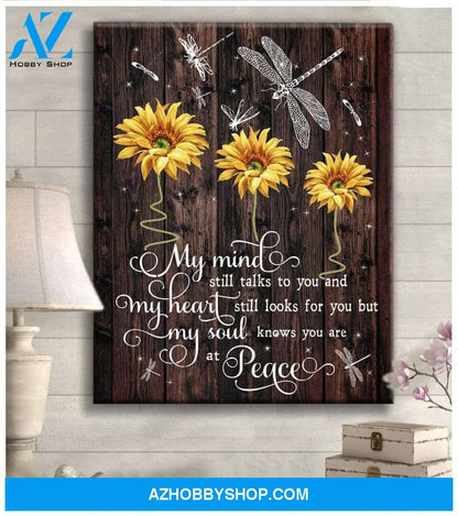 Teemodel My Mind Still Talks To You Dragonfly Wall Art Canvas