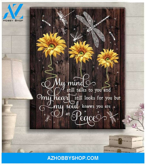 Teemodel My Mind Still Talks To You Dragonfly Wall Art Canvas