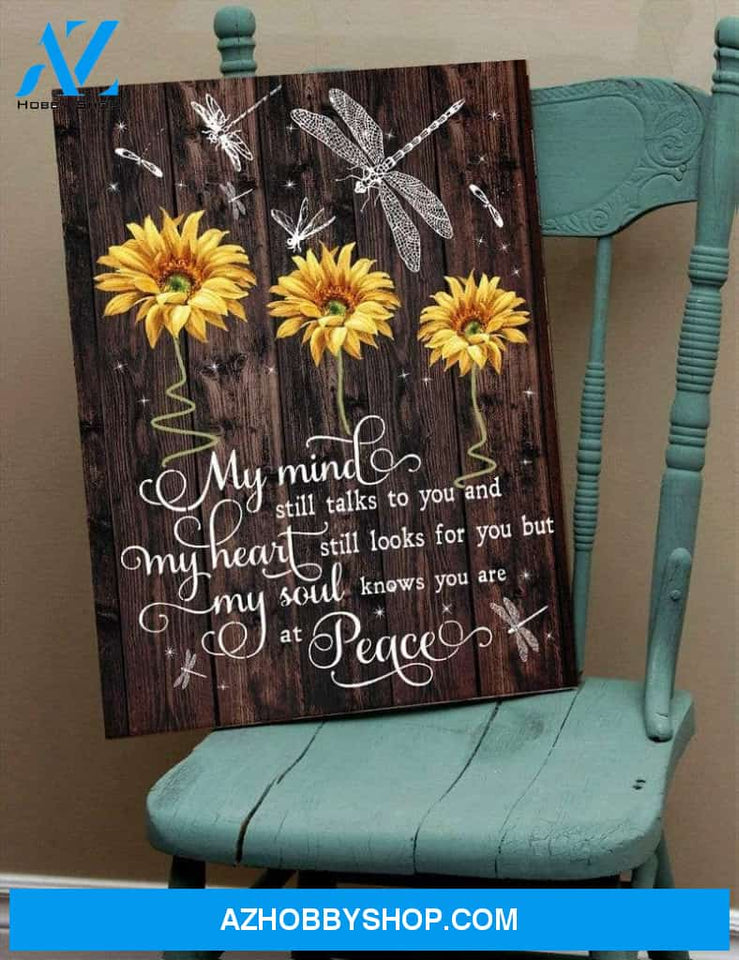 Teemodel My Mind Still Talks To You Dragonfly Wall Art Canvas