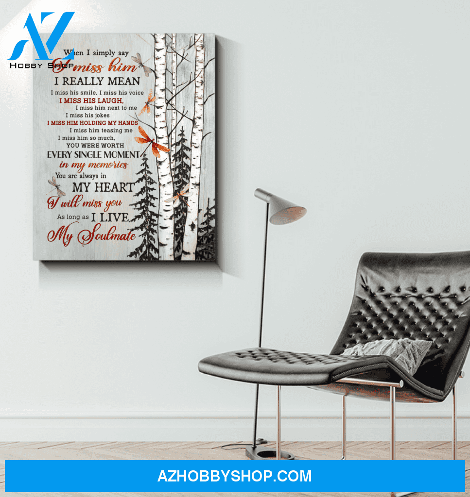Teemodel My Soulmate Dragonfly Wall Art Canvas