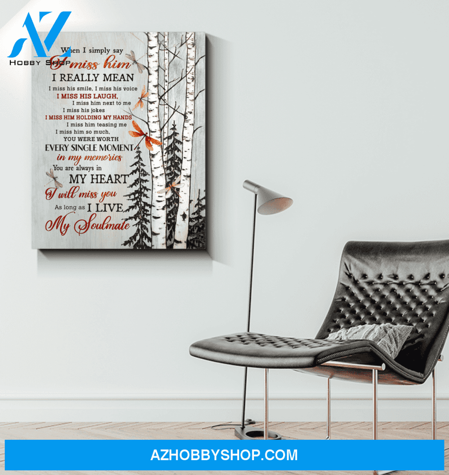 Teemodel My Soulmate Dragonfly Wall Art Canvas