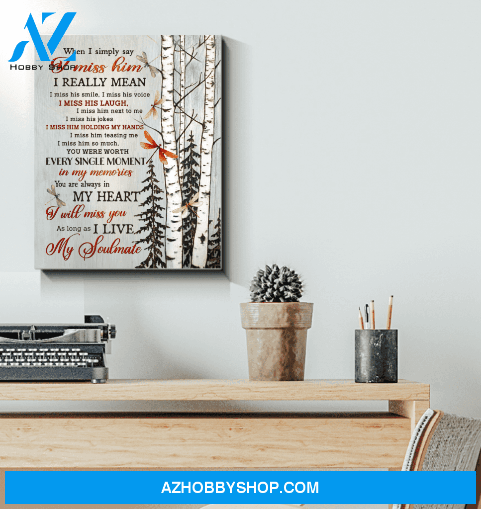 Teemodel My Soulmate Dragonfly Wall Art Canvas