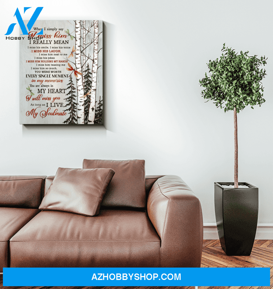 Teemodel My Soulmate Dragonfly Wall Art Canvas