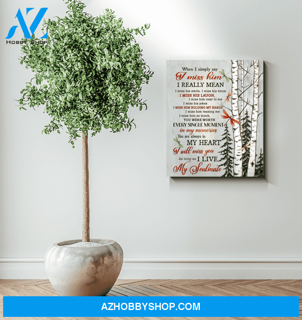 Teemodel My Soulmate Dragonfly Wall Art Canvas