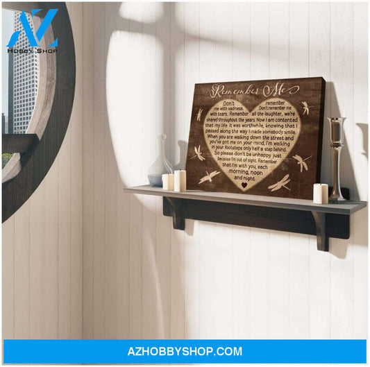 Teemodel Remember Me Dragonfly Wall Art Canvas