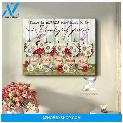 Teemodel Thankful For Dragonfly Wall Art Canvas
