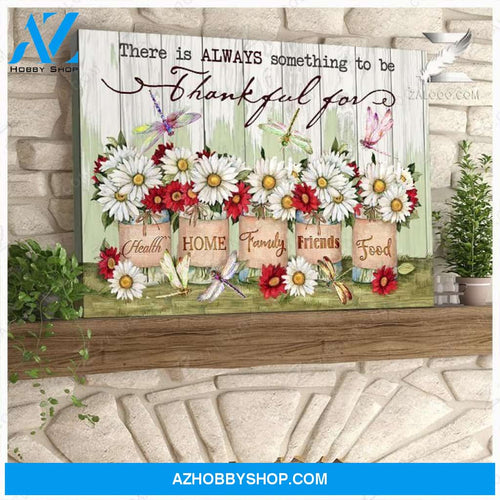 Teemodel Thankful For Dragonfly Wall Art Canvas