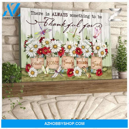 Teemodel Thankful For Dragonfly Wall Art Canvas