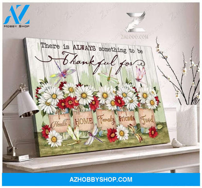 Teemodel Thankful For Dragonfly Wall Art Canvas