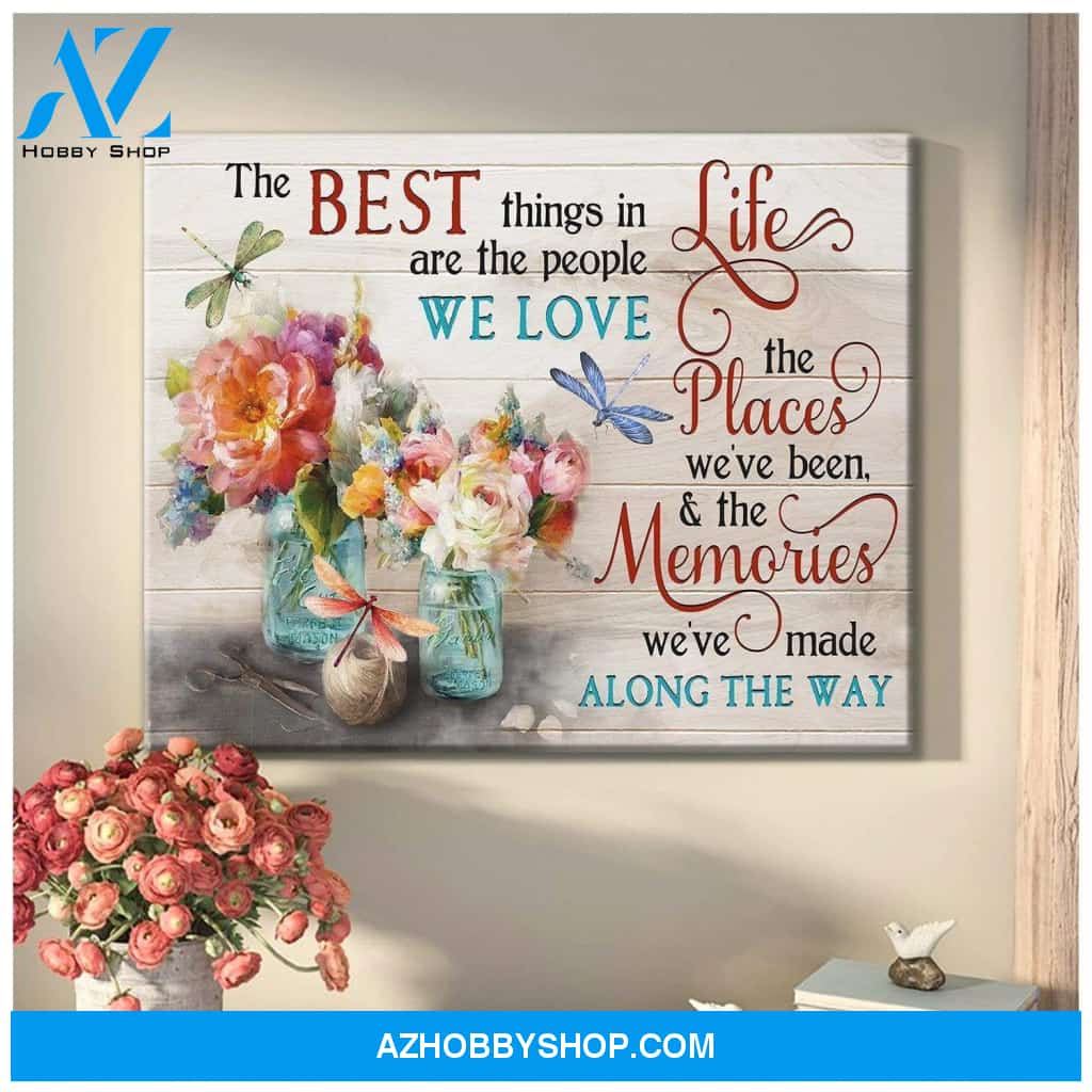 Teemodel The Best Things Dragonfly Wall Art Canvas