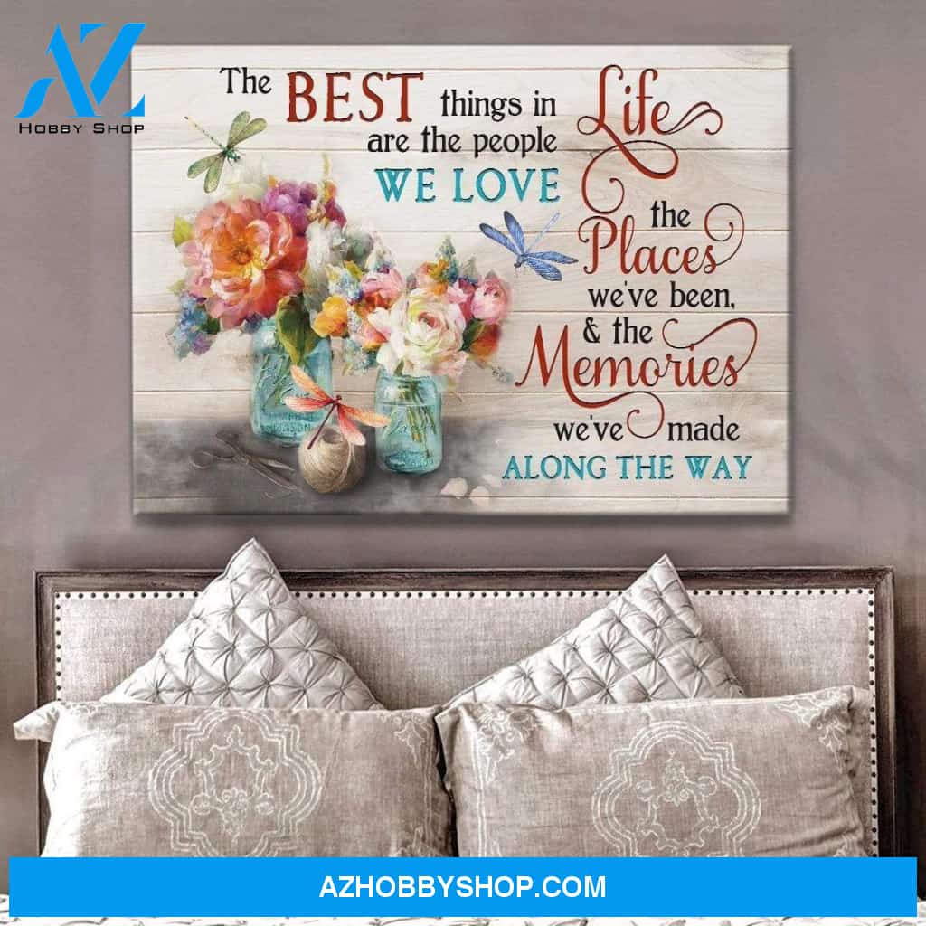 Teemodel The Best Things Dragonfly Wall Art Canvas