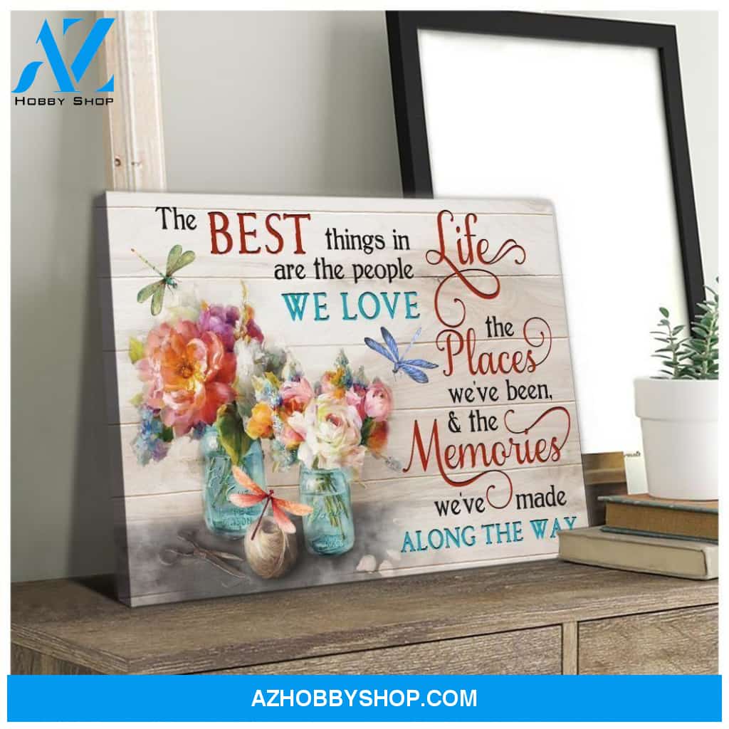 Teemodel The Best Things Dragonfly Wall Art Canvas