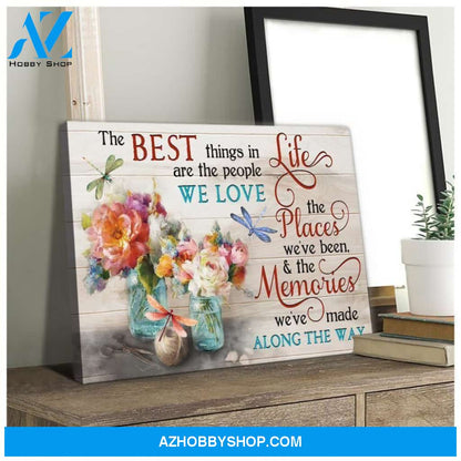 Teemodel The Best Things Dragonfly Wall Art Canvas