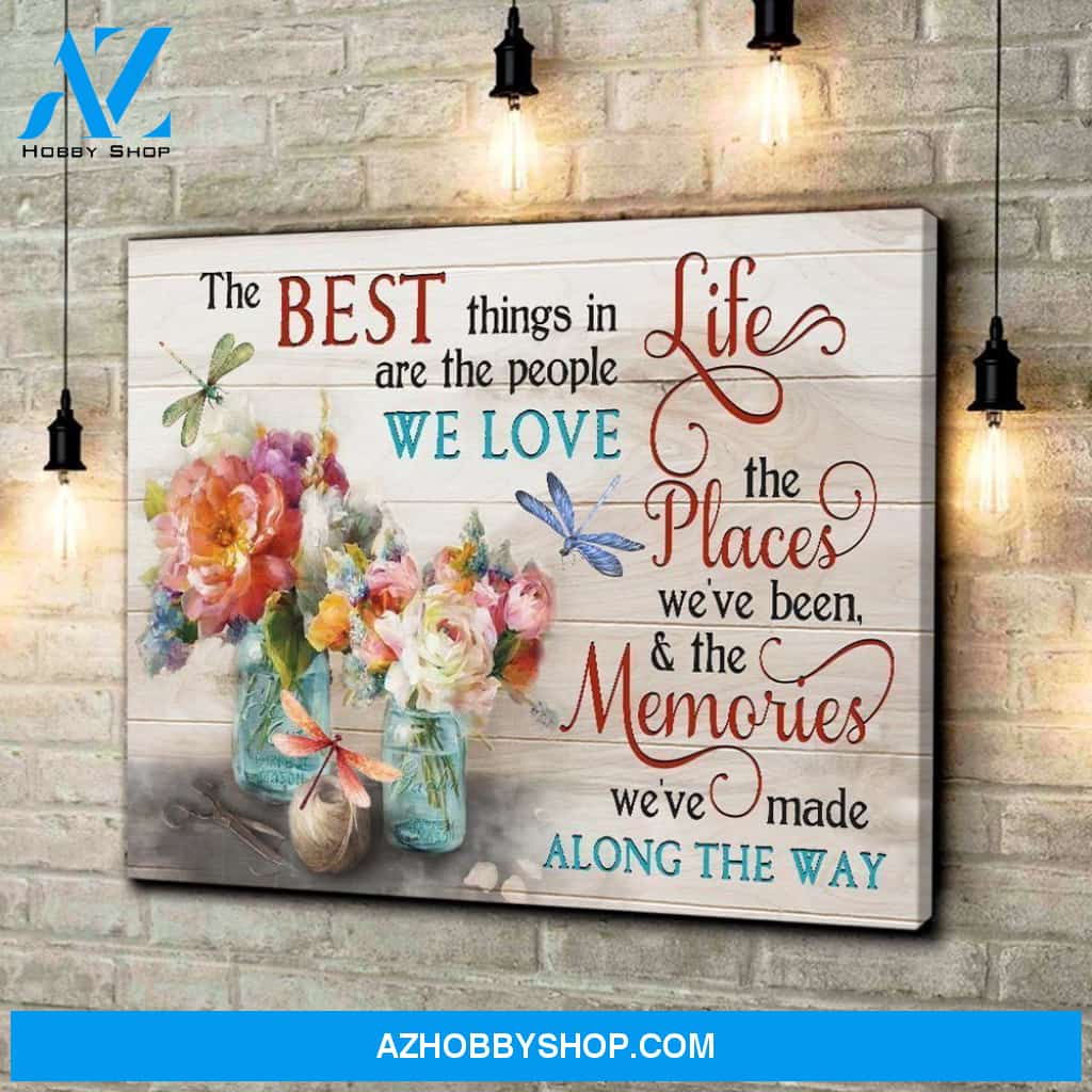 Teemodel The Best Things Dragonfly Wall Art Canvas