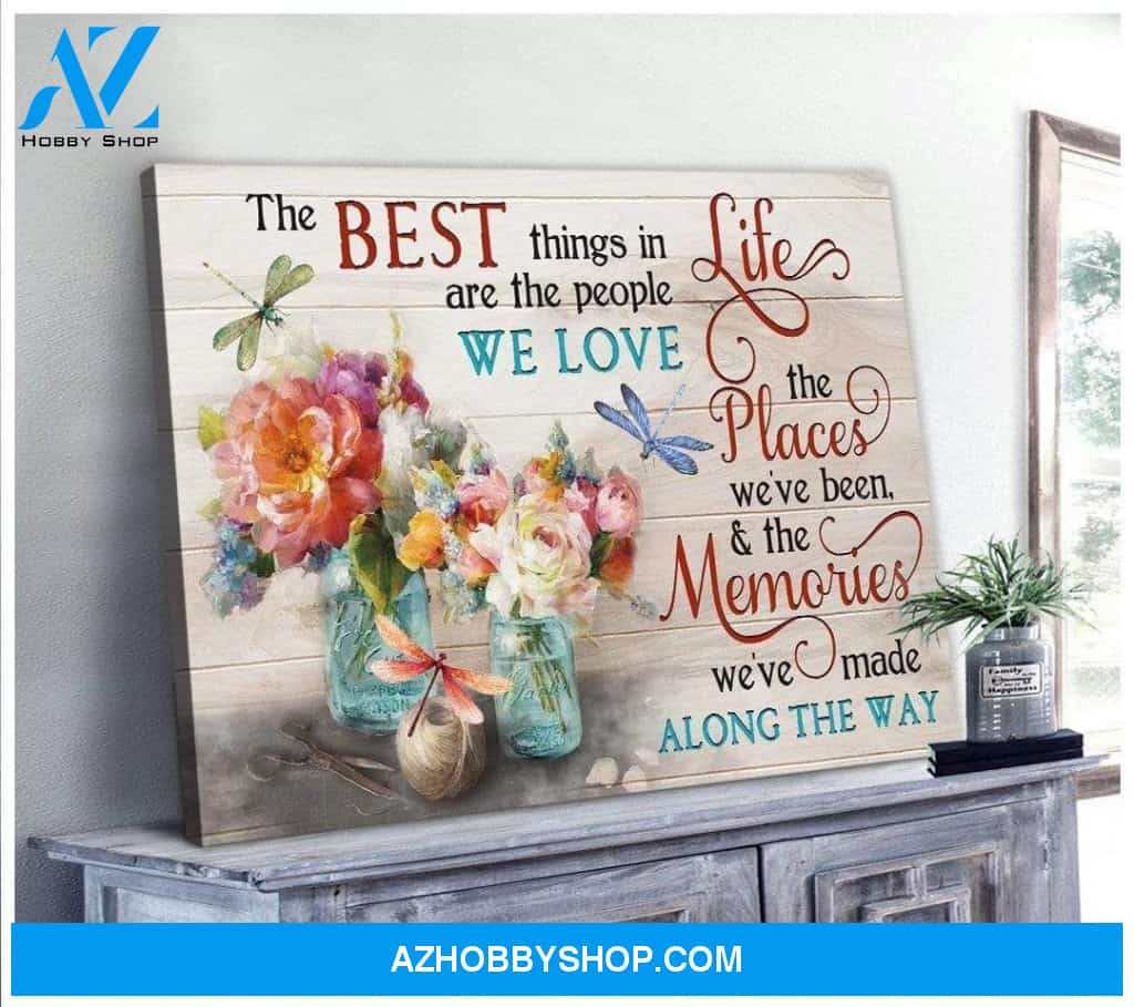 Teemodel The Best Things Dragonfly Wall Art Canvas