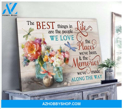 Teemodel The Best Things Dragonfly Wall Art Canvas