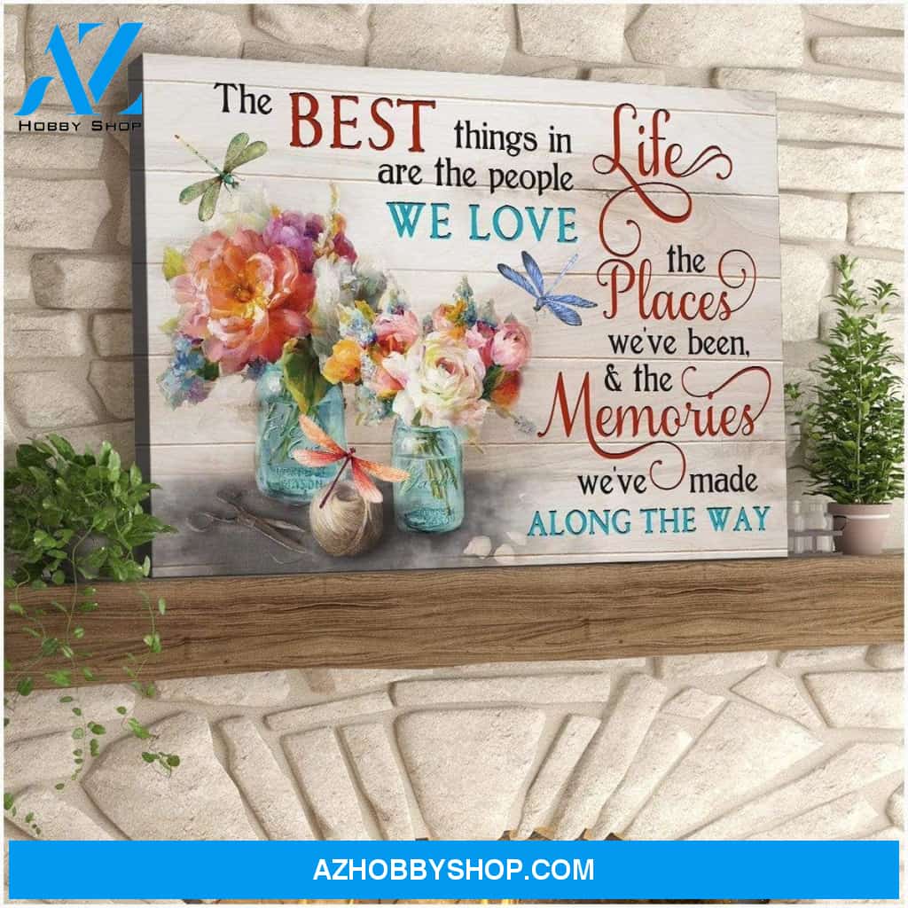 Teemodel The Best Things Dragonfly Wall Art Canvas