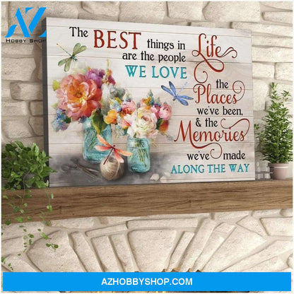 Teemodel The Best Things Dragonfly Wall Art Canvas