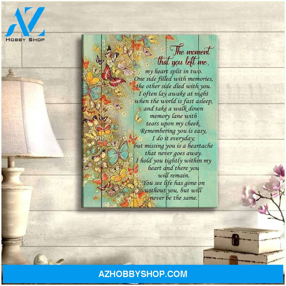 Teemodel The Moment Butterfly Wall Art Canvas