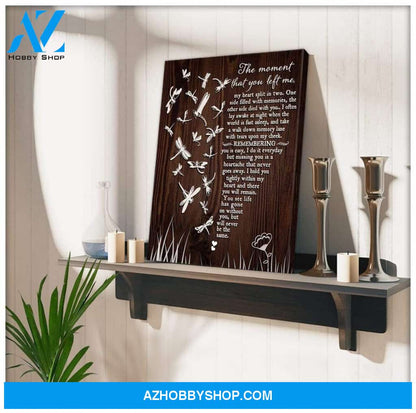 Teemodel The Moment That You Left Me Dragonfly Wall Art Canvas