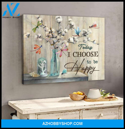 Teemodel To Be Happy Dragonfly Wall Art Canvas