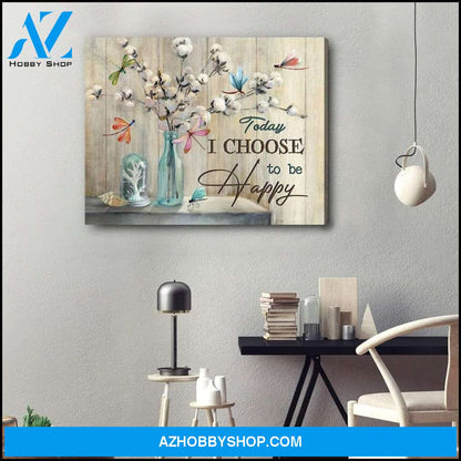 Teemodel To Be Happy Dragonfly Wall Art Canvas