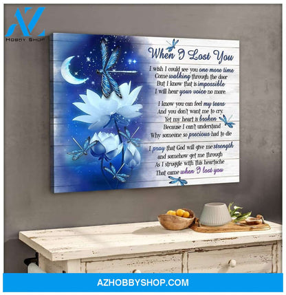Teemodel When I Lost You Dragonfly Wall Art Canvas
