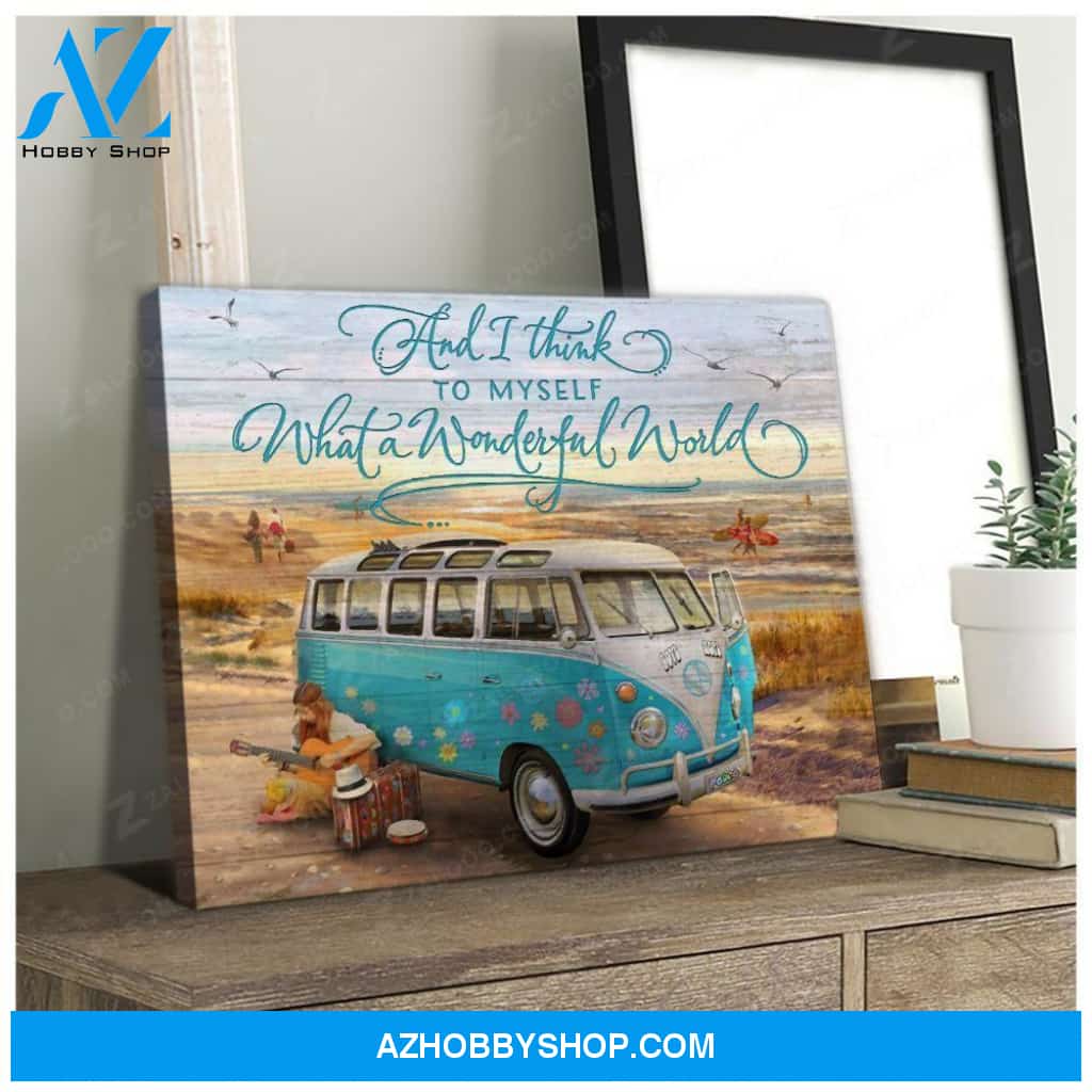 Teemodel Wonderful World Hippie Wall Art Canvas