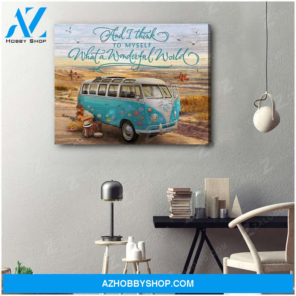 Teemodel Wonderful World Hippie Wall Art Canvas