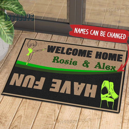Customized Welcome Home Have Fun Ballet St Patrick's Day Doormat | Colorful | Size 8x27'' 24x36''