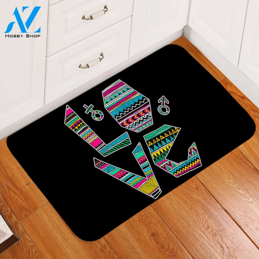 Textile LOVE Black Door Mat