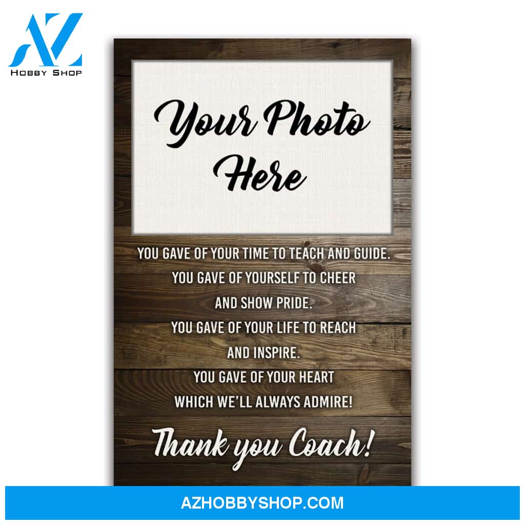 Thank you Coach! - custom canvas prints with photo