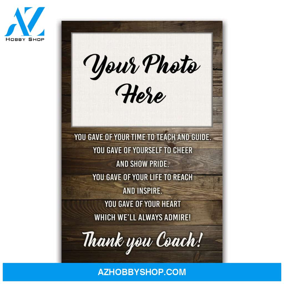 Thank you Coach! - custom canvas prints with photo