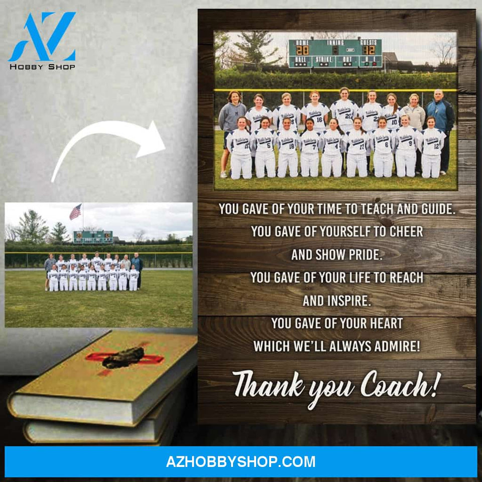 Thank you Coach! - custom canvas prints with photo