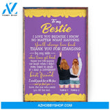 Thank You For Standing By My Side When Times Get Hard, Friend Custom Poster/Canvas, Gift For Friend