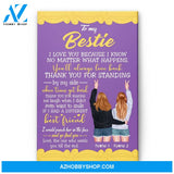 Thank You For Standing By My Side When Times Get Hard, Friend Custom Poster/Canvas, Gift For Friend