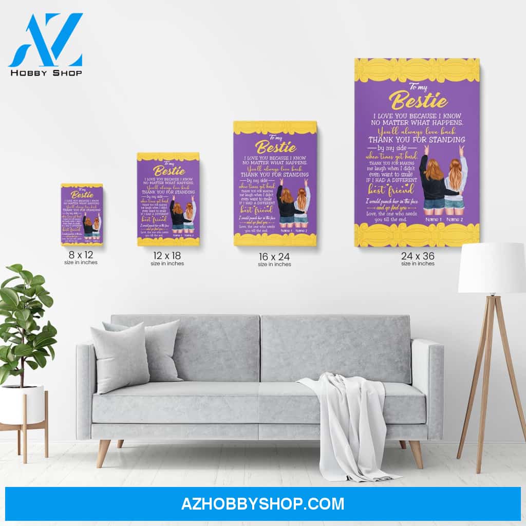 Thank You For Standing By My Side When Times Get Hard, Friend Custom Poster/Canvas, Gift For Friend