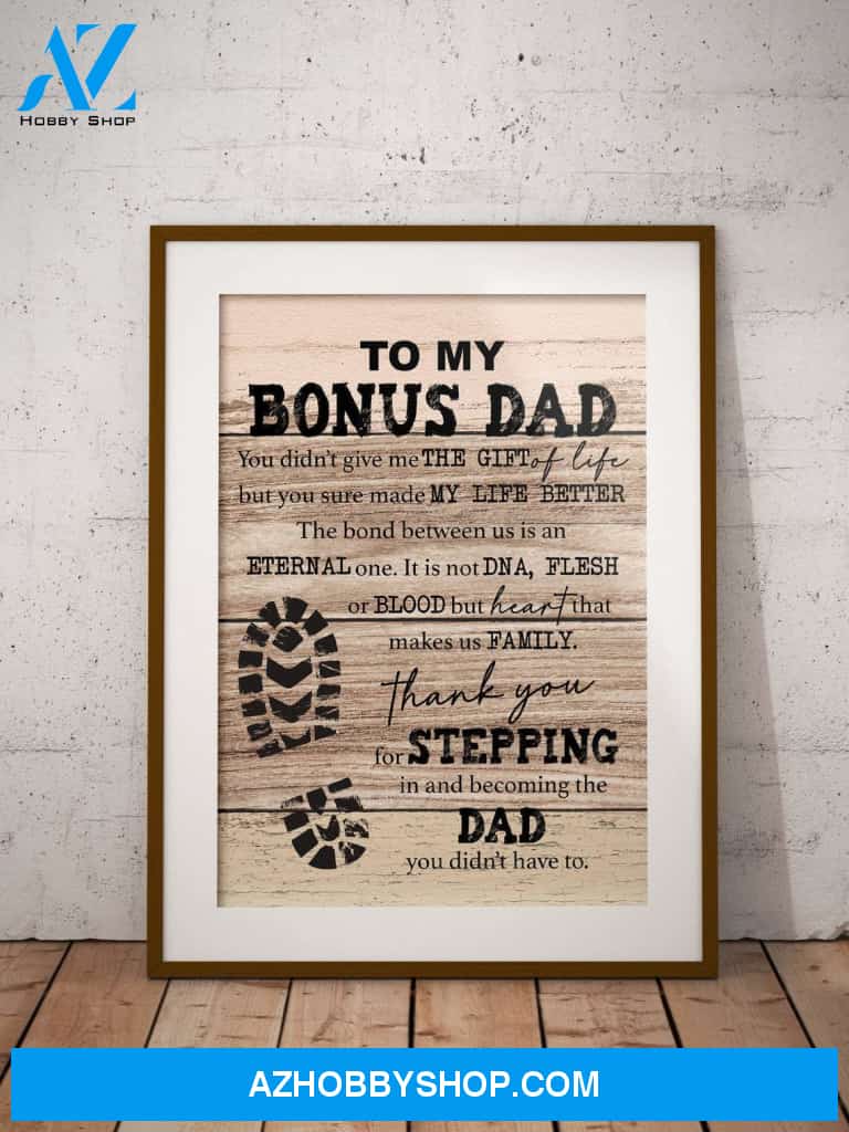 Thank You For Stepping In Canvas And Poster, Wall Decor Visual Art, Gift Father's Day