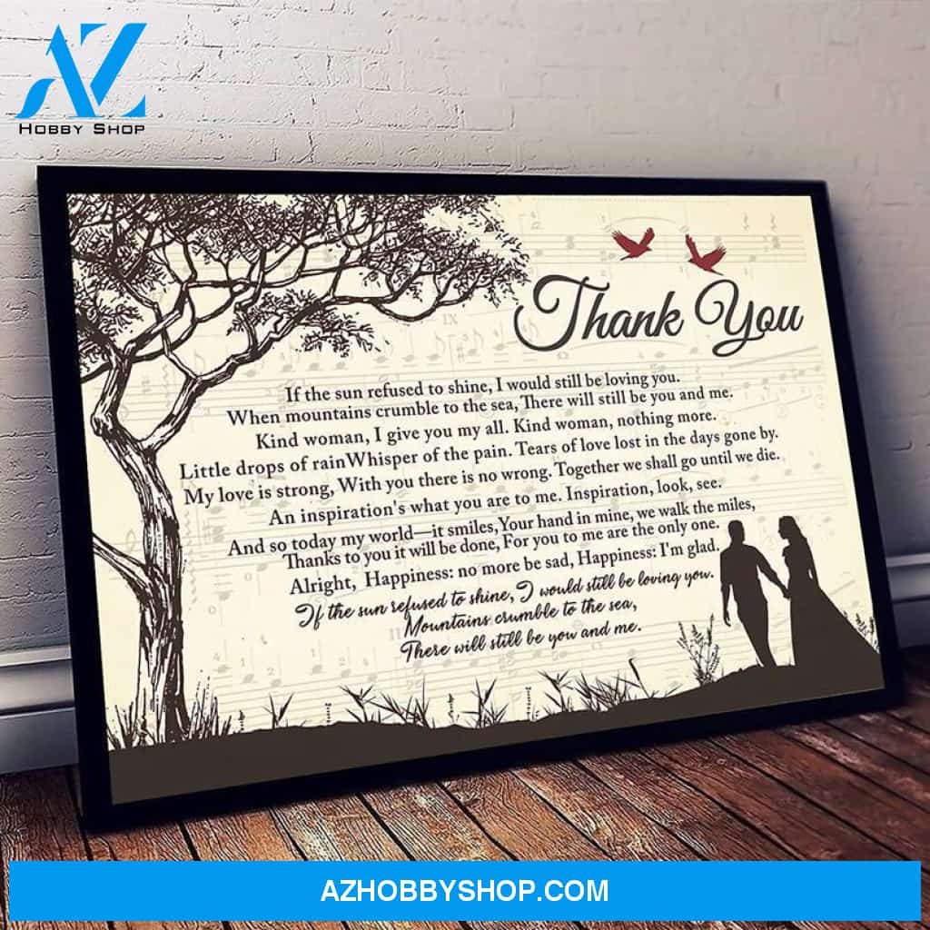 Gift For Wife For Husband Thank You I Will Be Love You No Matter What Happens Canvas