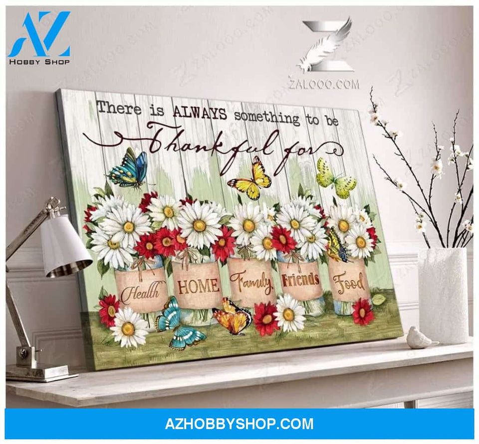 Zalooo Thankful For Butterfly Wall Art Canvas
