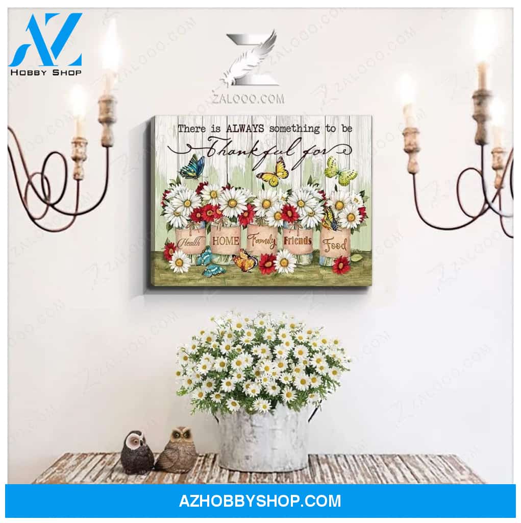 Zalooo Thankful For Butterfly Wall Art Canvas