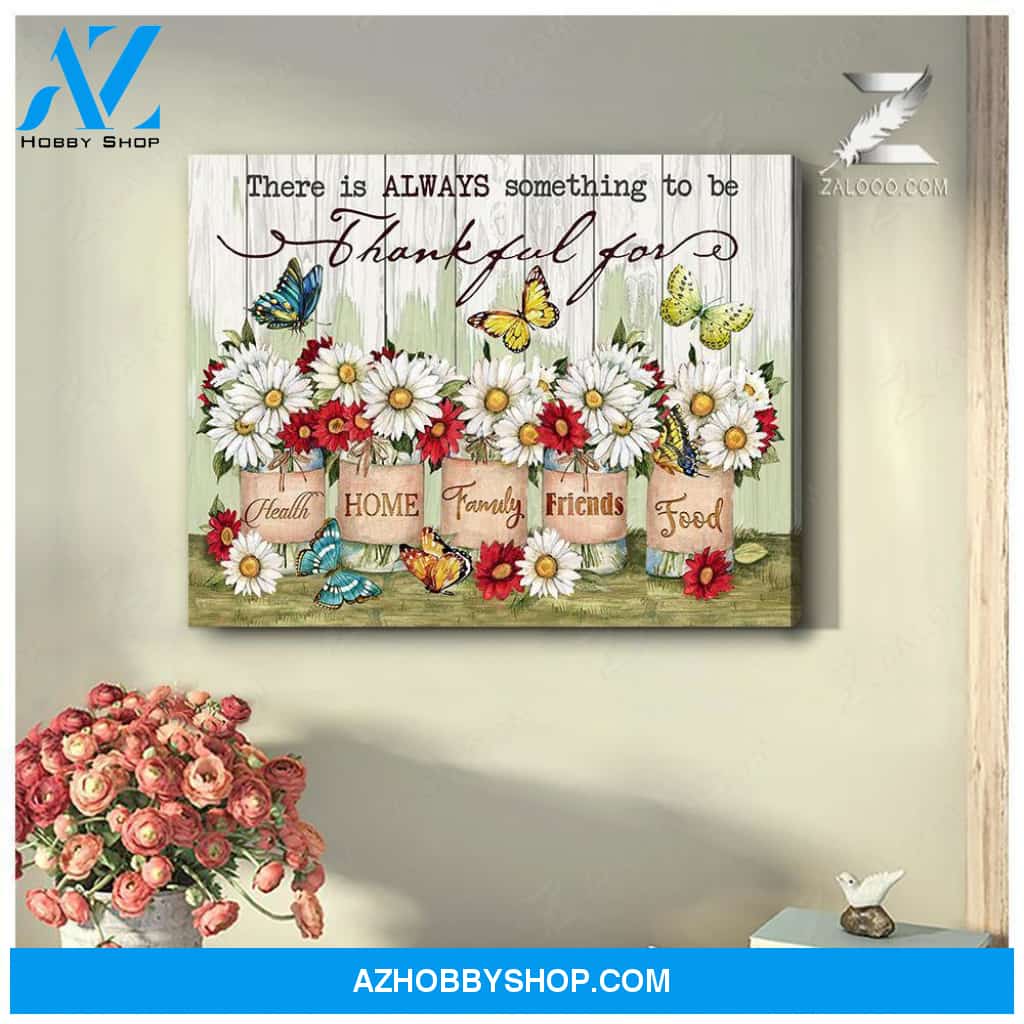 Zalooo Thankful For Butterfly Wall Art Canvas