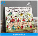 Zalooo Thankful For Butterfly Wall Art Canvas