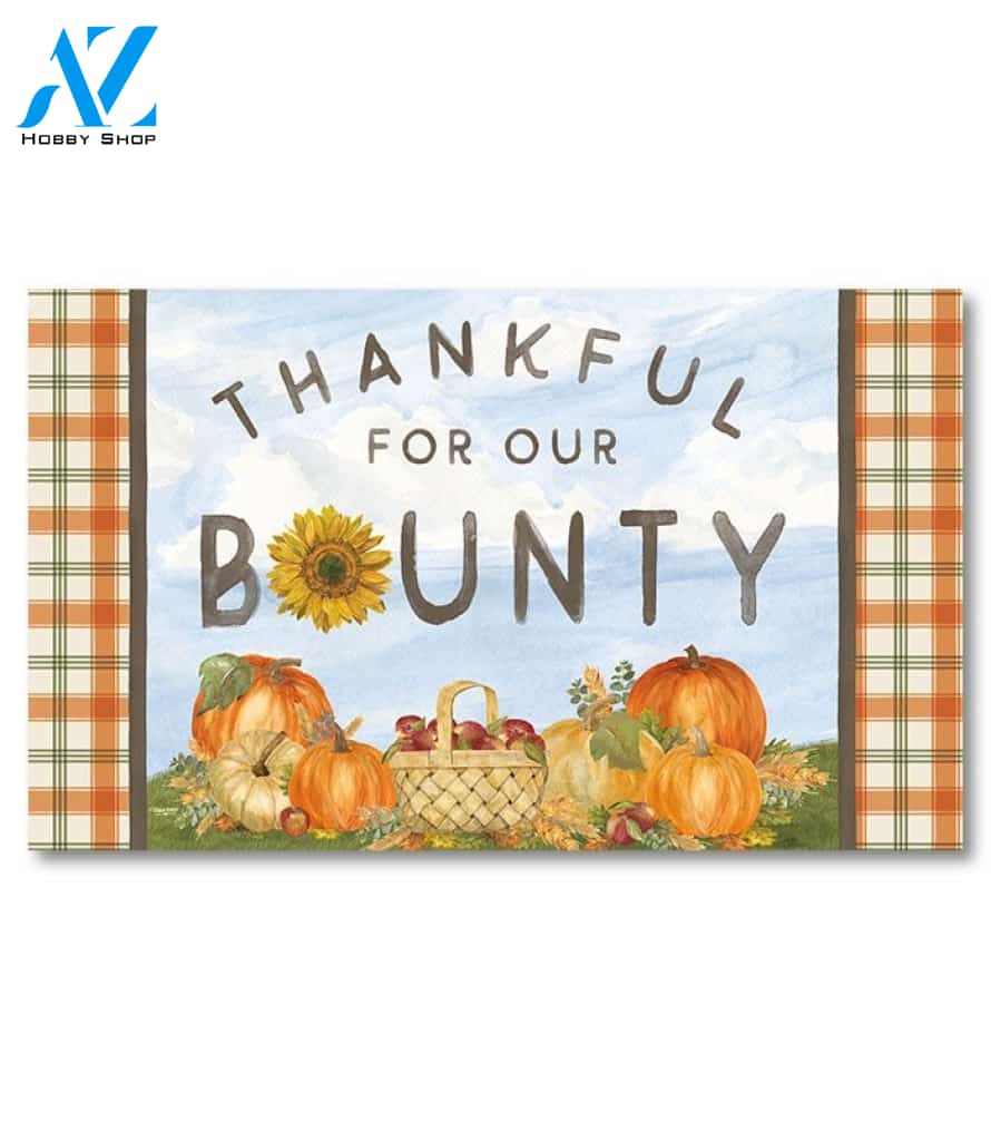 Thankful For Our Bounty Doormat - 18" x 30"